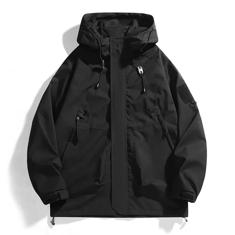 Herren Urbaner Utility-Softshellparka mit Kordelzug, Velcro-Ärmeln und verdeckten Reißverschlüssen Nord Taschen