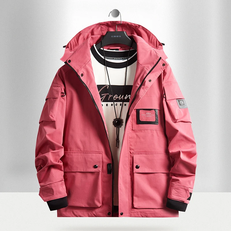 Herren Urbaner Tech-Parka mit Kapuze, Multifunktionstaschen und Thermoisolierung Nord Taschen