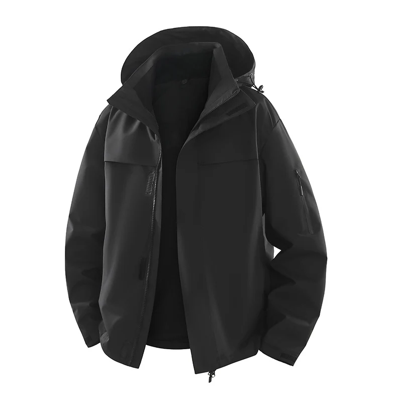 Herren Urbaner Softshell-Outdoorblouson mit Kapuze, verdecktem Reißverschluss und Mehrfach-Taschen Nord Taschen