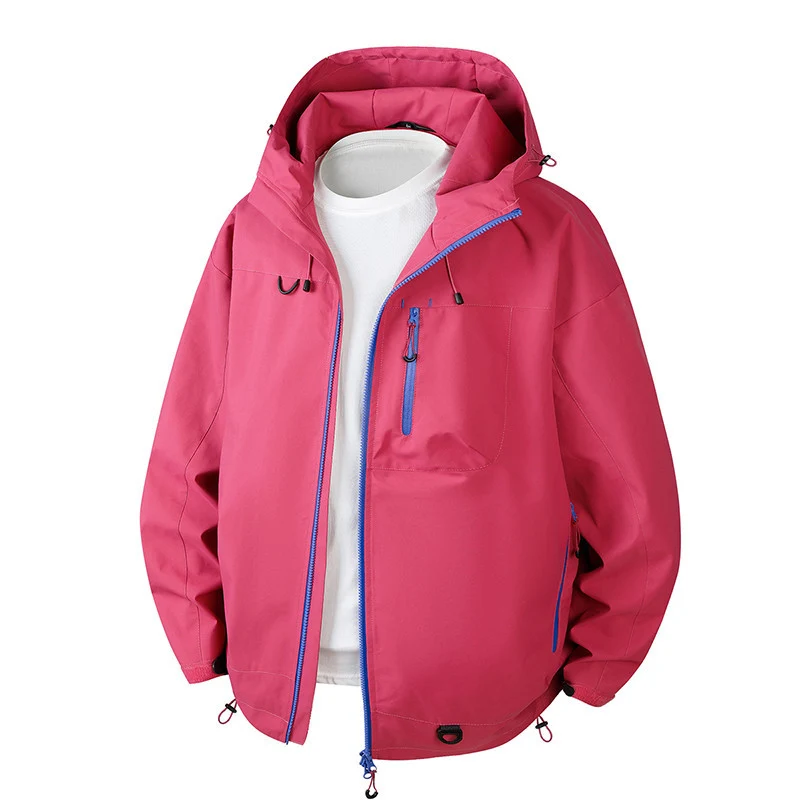 Herren Urbane Schutz-Softshelljacke mit verstellbarer Kapuze, Kontrast-Reißverschlüssen und Brusttasche Nord Taschen