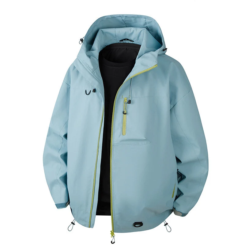 Herren Urbane Schutz-Softshelljacke mit verstellbarer Kapuze, Kontrast-Reißverschlüssen und Brusttasche Nord Taschen