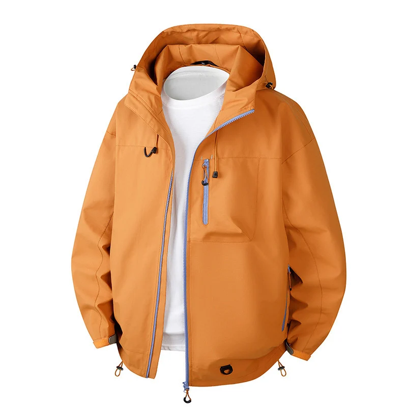 Herren Urbane Schutz-Softshelljacke mit verstellbarer Kapuze, Kontrast-Reißverschlüssen und Brusttasche Nord Taschen