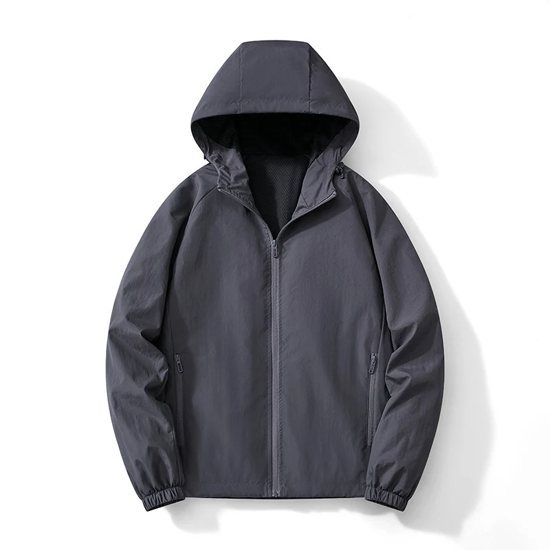 Herren Ultraleichter Kapuzen-Windbreaker mit atmungsaktivem Mesh‑Futter und verdecktem Reißverschluss Nord Taschen