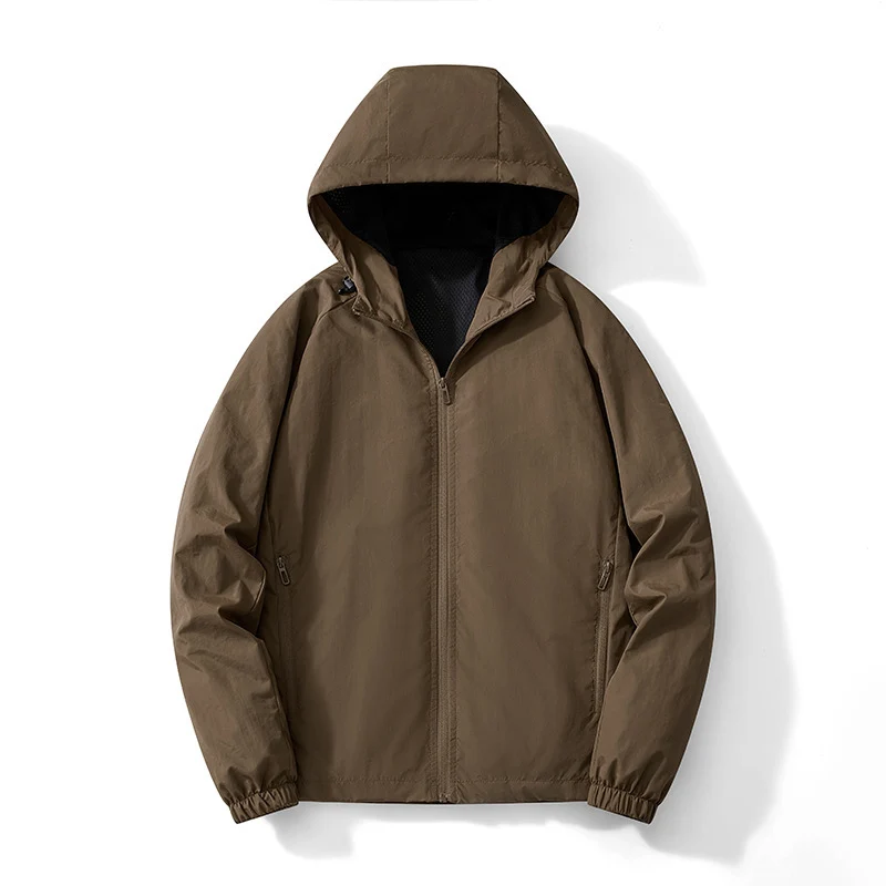 Herren Ultraleichter Kapuzen-Windbreaker mit atmungsaktivem Mesh‑Futter und verdecktem Reißverschluss Nord Taschen