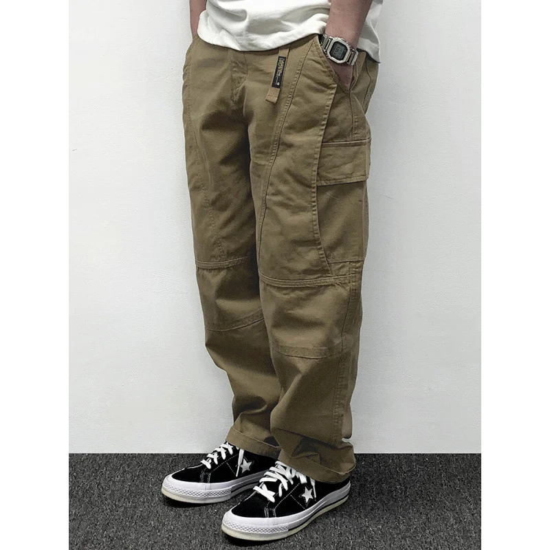 Herren Lässige Baggy-Cargo-Hose mit Knieabnähern, Multitaschen und Workwear-Details Nord Taschen
