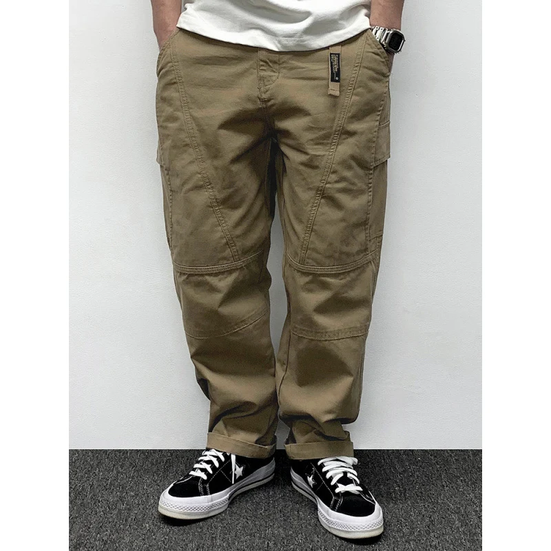 Herren Lässige Baggy-Cargo-Hose mit Knieabnähern, Multitaschen und Workwear-Details Nord Taschen