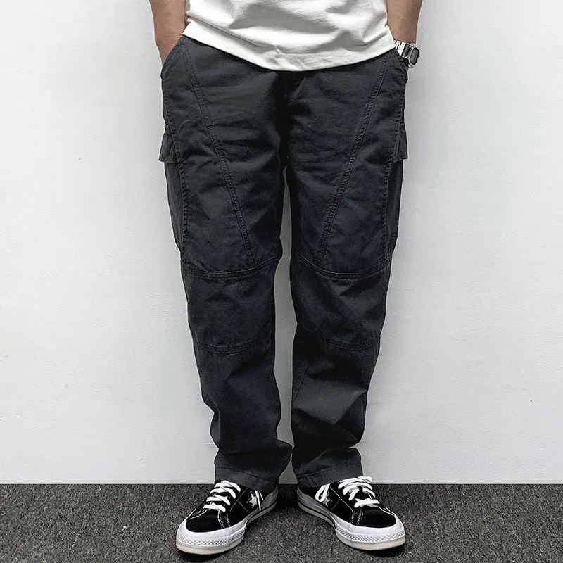 Herren Lässige Baggy-Cargo-Hose mit Knieabnähern, Multitaschen und Workwear-Details Nord Taschen