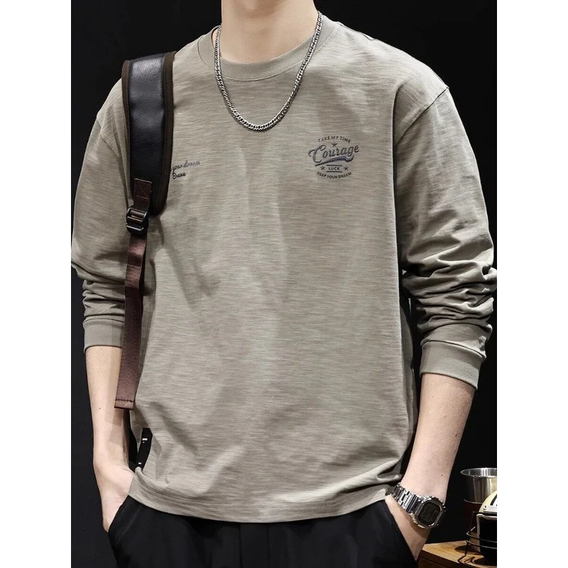 Herren Langarmshirt aus Baumwollmix mit subtiler Waschstruktur und Rundhalsausschnitt Nord Taschen