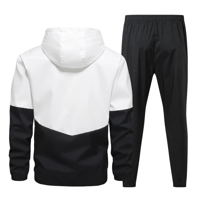 Herren Zweiteiliges Trainingsanzug-Set mit Kapuzenjacke und elastischer Jogginghose Nord Taschen