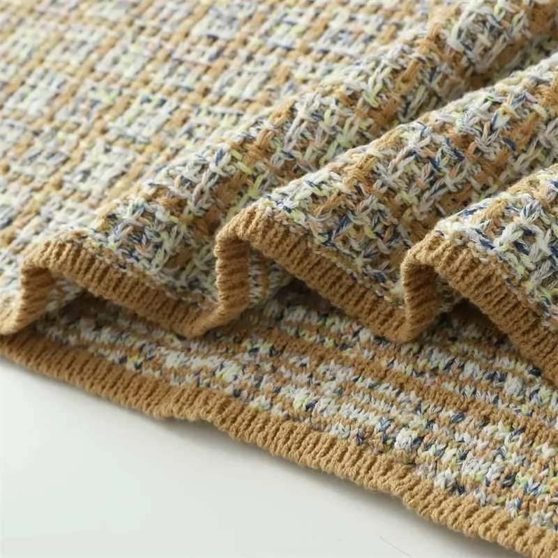 Damen Bouclé-Polo-Strickpullover mit Tweed-Effekt Nord Taschen