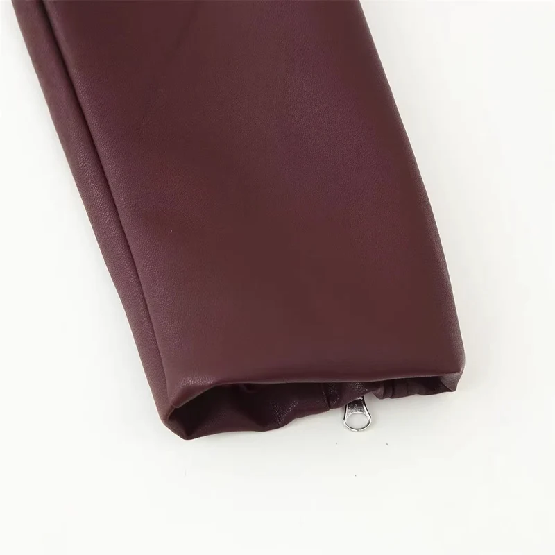 Damen Bikerjacke aus veganem Leder mit asymmetrischem Reißverschluss Nord Taschen
