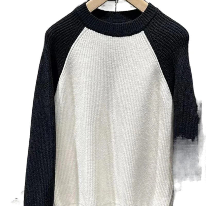Herren Raglan-Kontraststrickpullover mit feiner Rippstruktur und gerippten Bündchen Nord Taschen