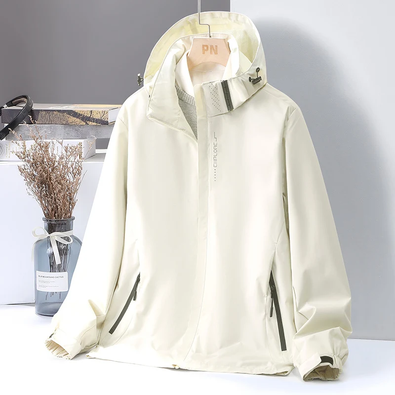 Herren Leichte wasserabweisende Kapuzen‑Shelljacke mit winddichter Membran und verdecktem Reißverschluss Nord Taschen
