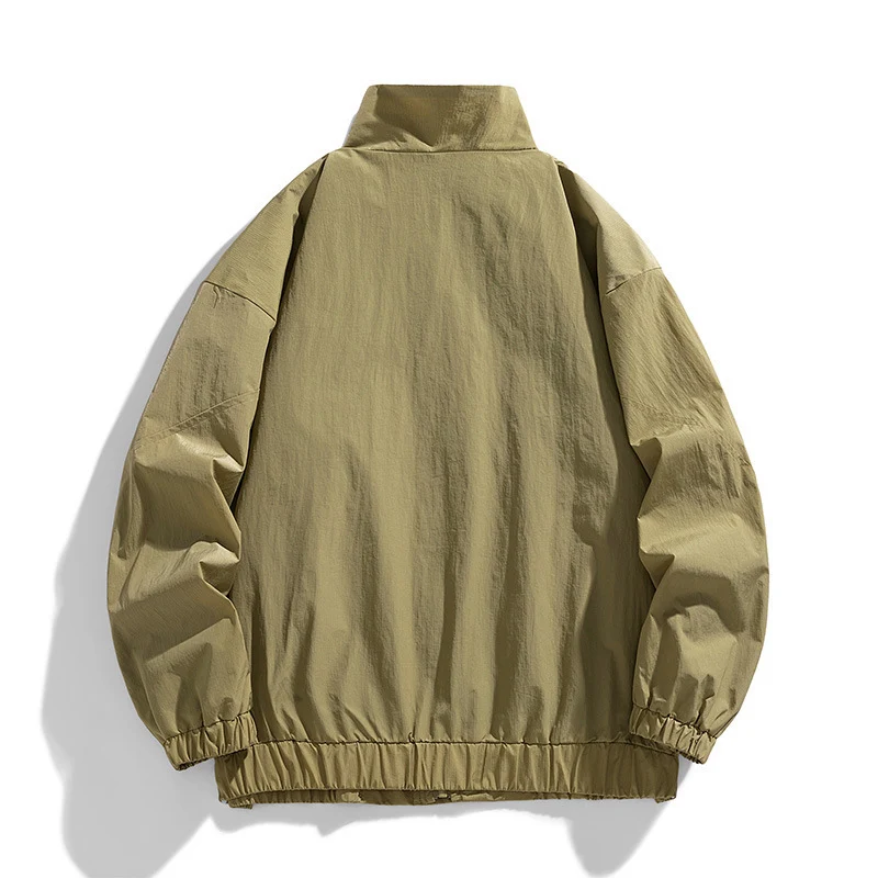Herren Leichte technische Utility-Übergangsjacke mit Stehkragen und Multifunktionstaschen Nord Taschen