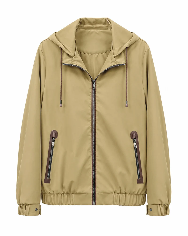 Herren Leichte Softshell‑Hoodiejacke mit wasserabweisender Außenlage, Lederapplikationen und Reißverschlusstaschen Nord Taschen
