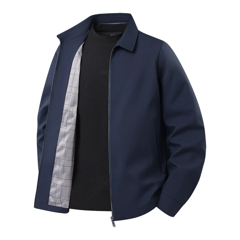 Herren Leichte Harrington‑Jacke mit Softshell‑Außenmaterial und Glencheck‑Futter Nord Taschen