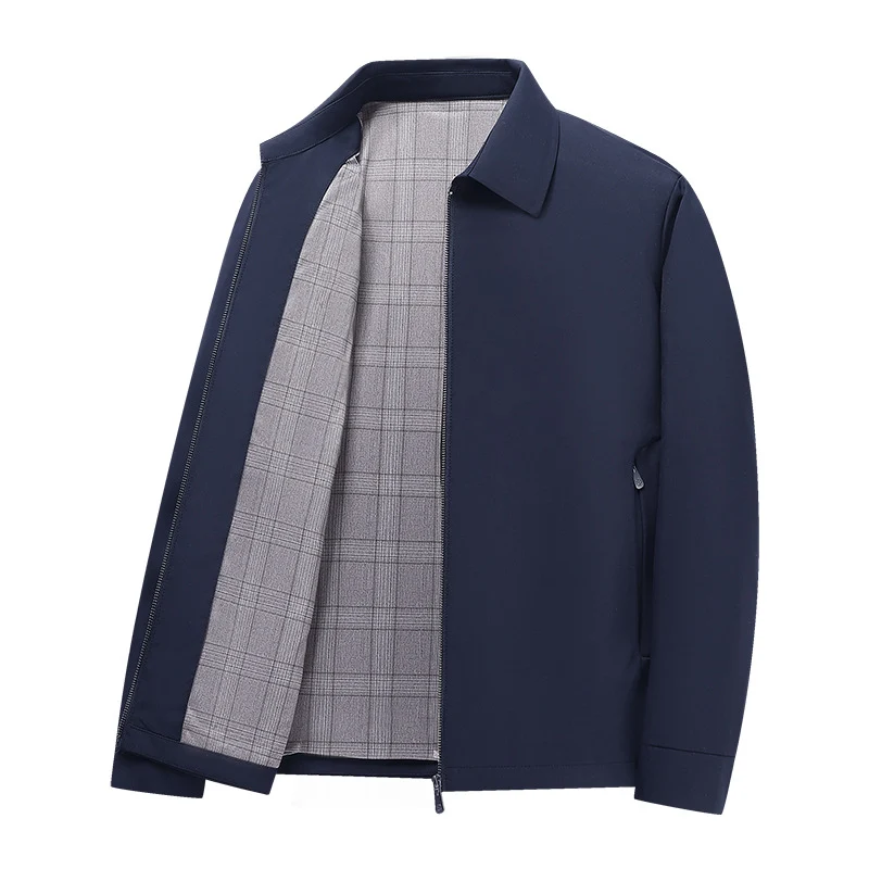 Herren Leichte Harrington‑Jacke mit Softshell‑Außenmaterial und Glencheck‑Futter Nord Taschen
