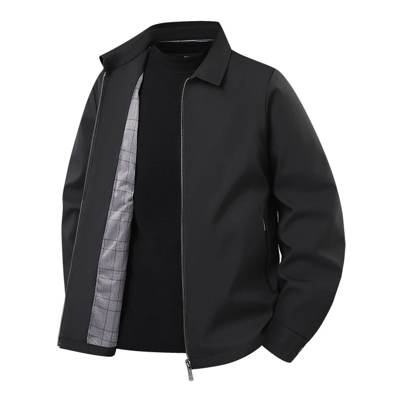 Herren Leichte Harrington‑Jacke mit Softshell‑Außenmaterial und Glencheck‑Futter Nord Taschen