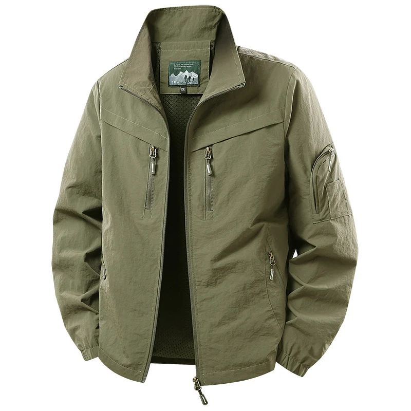 Herren Leichte Funktions‑Jacke mit Mesh‑Futter und Mehrfach‑Reißverschlusstaschen Nord Taschen