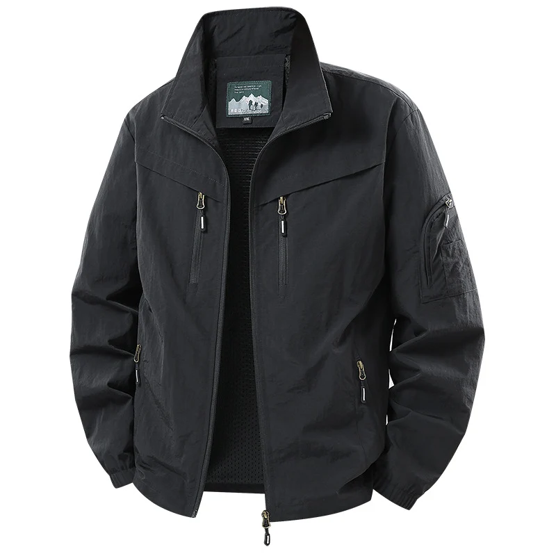Herren Leichte Funktions‑Jacke mit Mesh‑Futter und Mehrfach‑Reißverschlusstaschen Nord Taschen