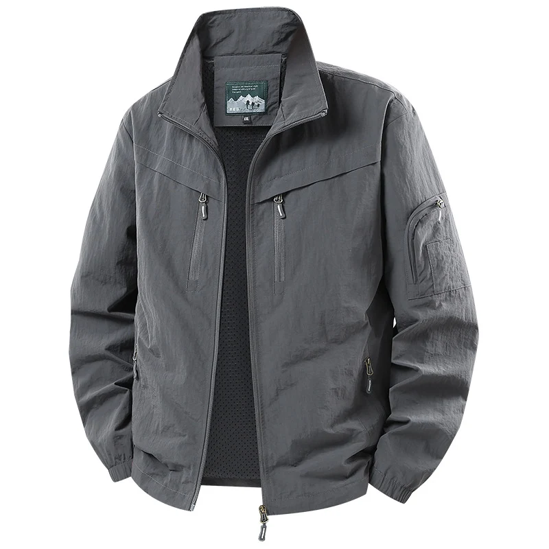 Herren Leichte Funktions‑Jacke mit Mesh‑Futter und Mehrfach‑Reißverschlusstaschen Nord Taschen