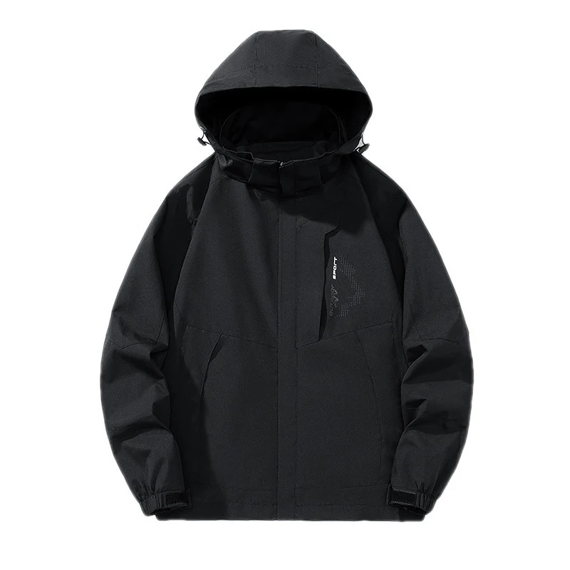 Herren Leichte Kapuzen-Softshelljacke mit winddichter Membran und minimalistischem Urban‑Schnitt Nord Taschen