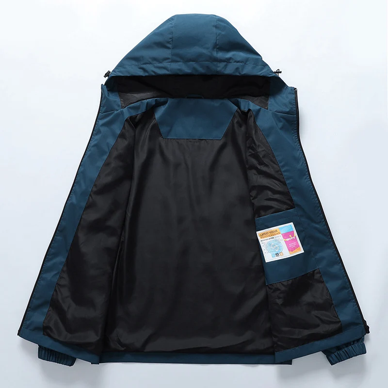 Herren Ultraleichte Regenjacke mit Kapuze, wasserabweisender Membran und getapten Nähten Nord Taschen
