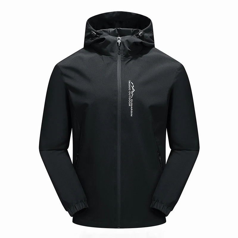 Herren Ultraleichte Regenjacke mit Kapuze, wasserabweisender Membran und getapten Nähten Nord Taschen