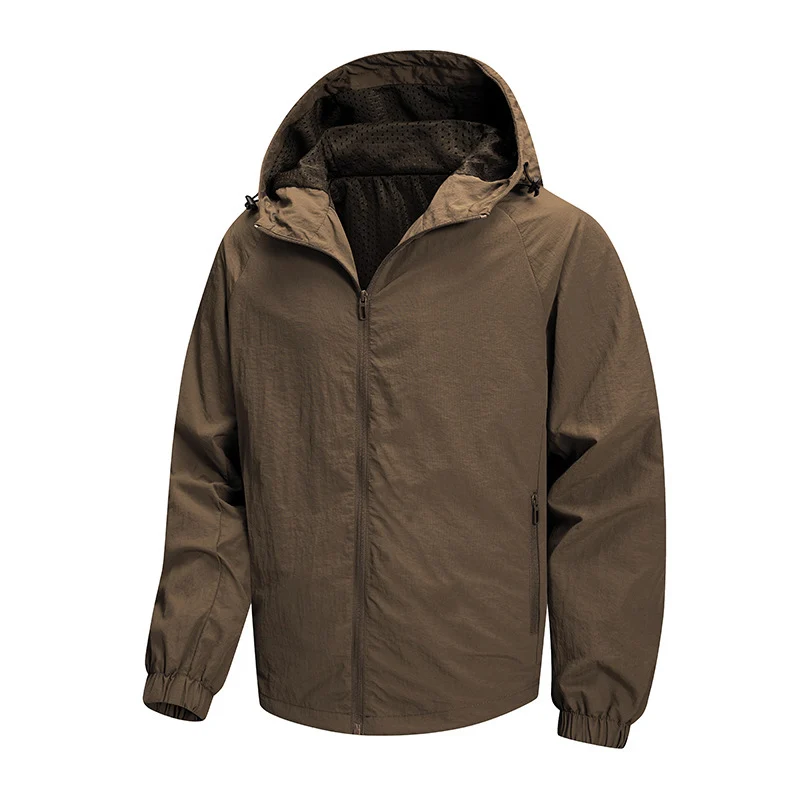 Herren Ultraleichte Packbare Kapuzenjacke mit atmungsaktivem Mesh‑Futter Nord Taschen