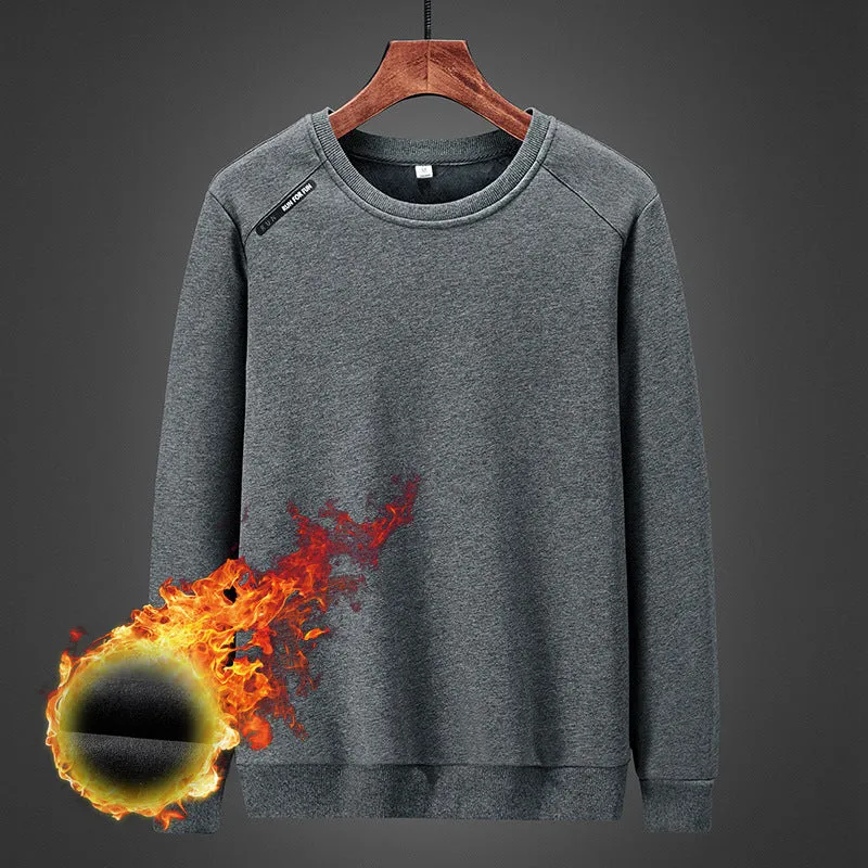 Herren Thermo‑Fleece Rundhals‑Sweatshirt mit Raglanärmeln Nord Taschen
