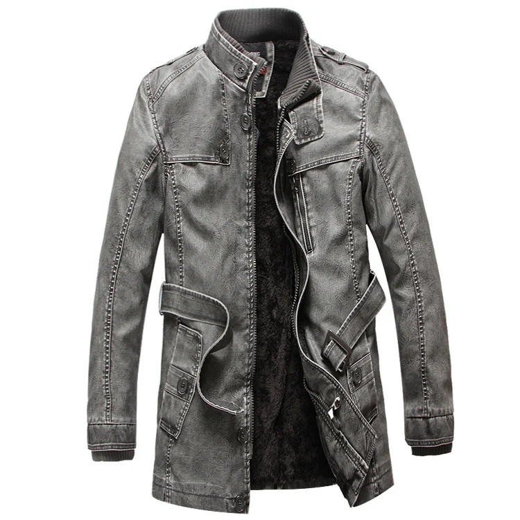 Herren Thermo-Denimparka mit Sherpa‑Futter, hohem Kragen und multifunktionalen Taschen Nord Taschen