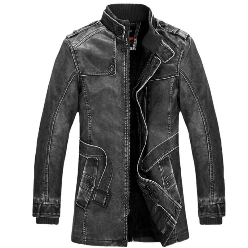 Herren Thermo-Denimparka mit Sherpa‑Futter, hohem Kragen und multifunktionalen Taschen Nord Taschen