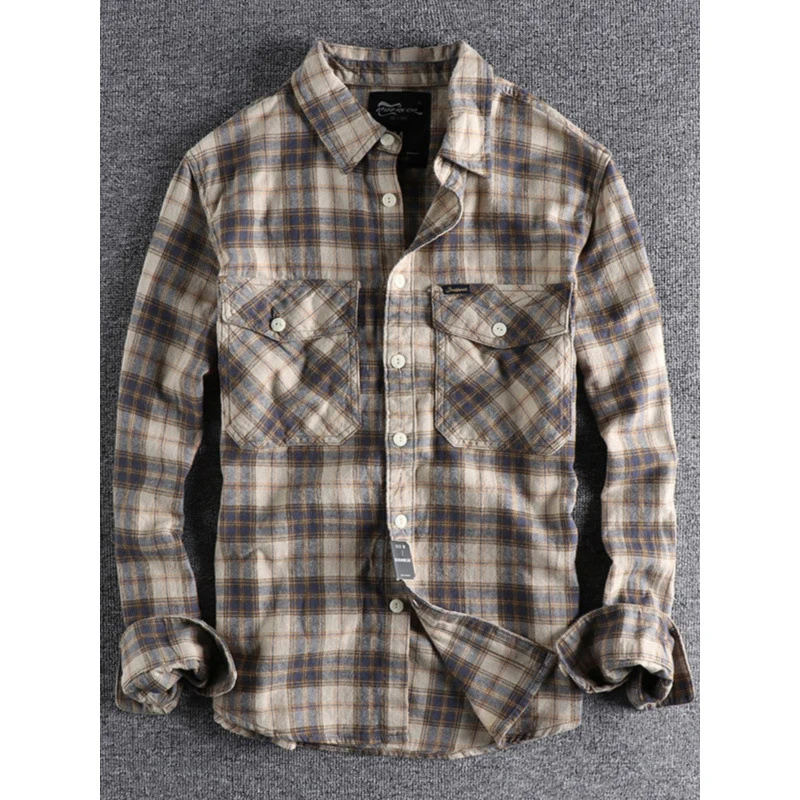 Herren Karo-Flanell-Hemd mit Brusttaschen und legerer Relaxed‑Passform Nord Taschen