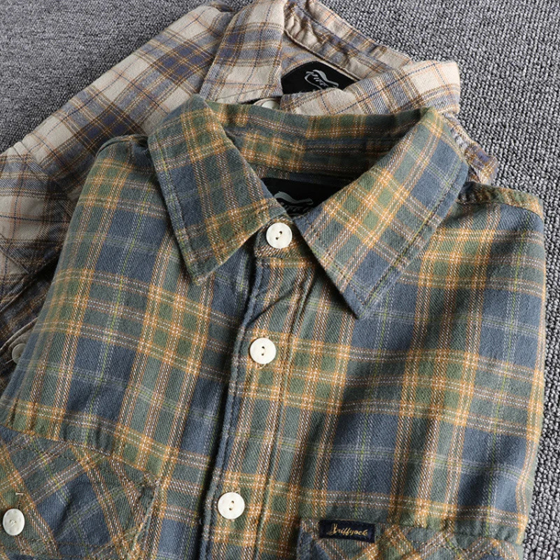 Herren Karo-Flanell-Hemd mit Brusttaschen und legerer Relaxed‑Passform Nord Taschen