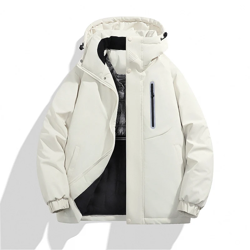 Herren Wattierte Kapuzen‑Winterjacke mit wasserabweisender Membran und verschweißter Brusttasche Nord Taschen