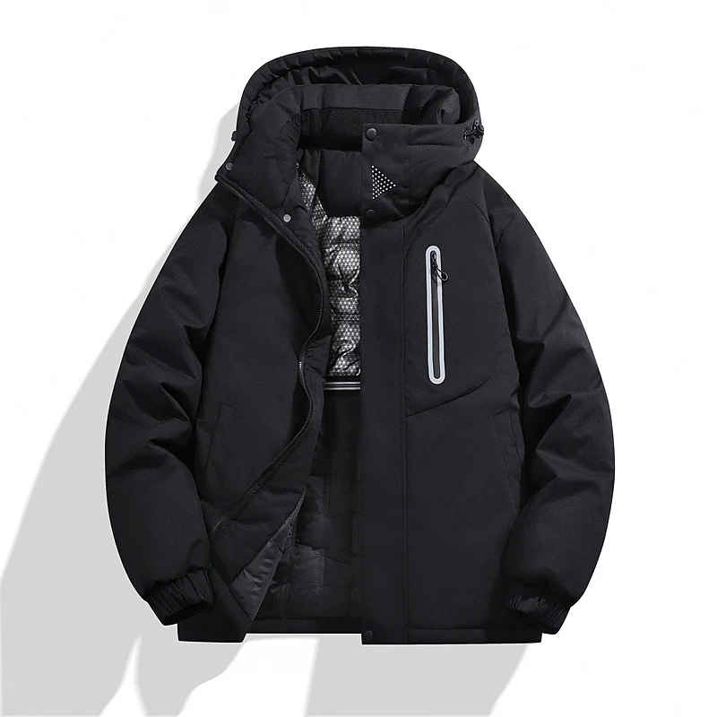 Herren Wattierte Kapuzen‑Winterjacke mit wasserabweisender Membran und verschweißter Brusttasche Nord Taschen