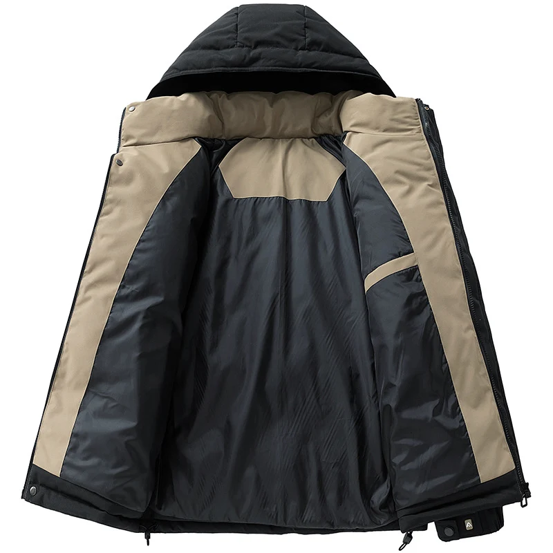 Herren Wattierte Kapuzen-Parka mit Thermofutter und winddichter Außenhülle Nord Taschen