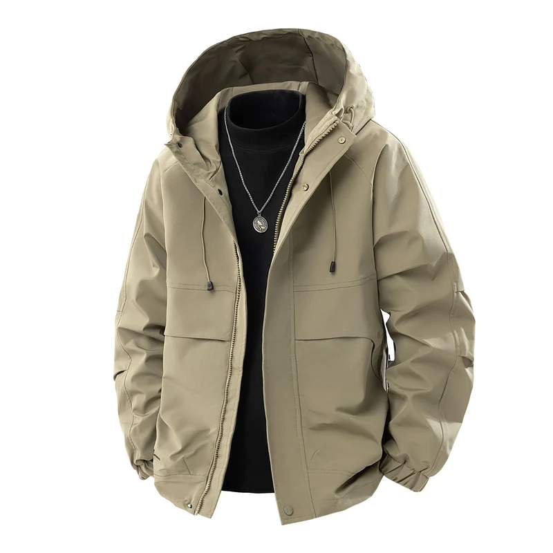 Herren Wasserabweisende urbane Parka‑Jacke mit verstellbarer Kapuze und Multifunktions‑Taschen Nord Taschen