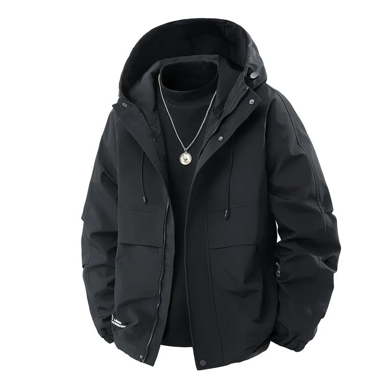 Herren Wasserabweisende urbane Parka‑Jacke mit verstellbarer Kapuze und Multifunktions‑Taschen Nord Taschen