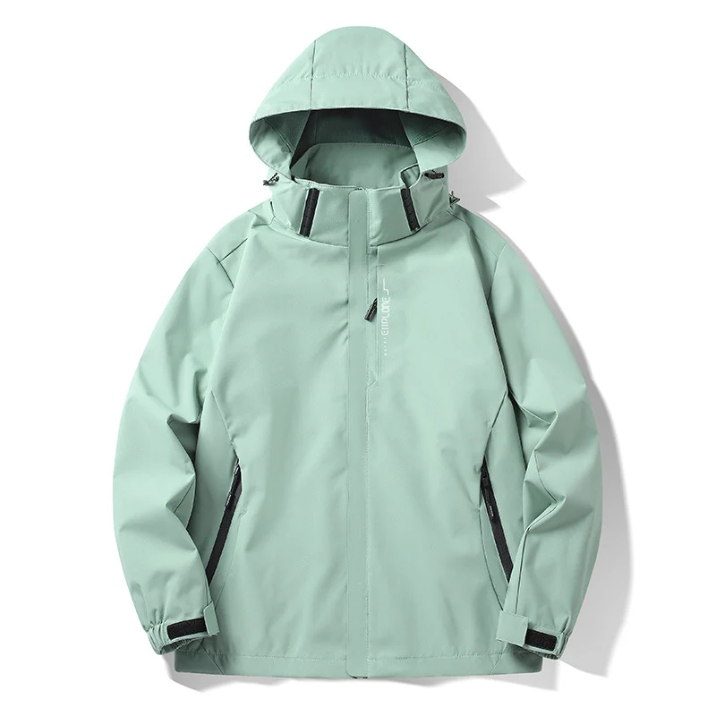 Herren Wasser- und winddichte technische Kapuzen-Outdoorjacke mit verschweißten Nähten und atmungsaktivem Futter Nord Taschen