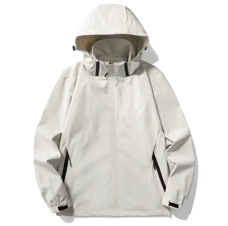 Herren Wasser- und winddichte technische Kapuzen-Outdoorjacke mit verschweißten Nähten und atmungsaktivem Futter Nord Taschen