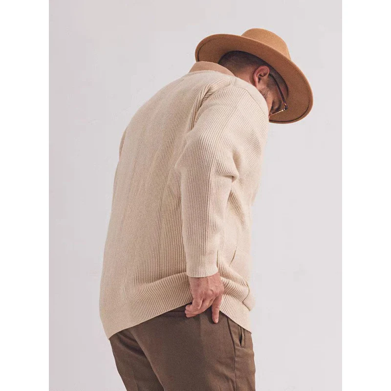Unisex Oversized Boxy-Strickjacke mit verdecktem Reißverschluss und breiter Rippenstruktur Nord Taschen