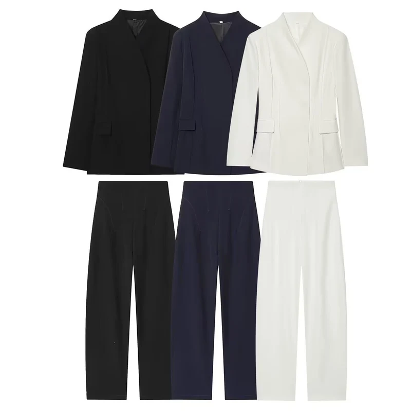 Damen Hochtaillierte weite Culotte‑Hose mit Frontreißverschluss und schmeichelnder Bundpassform Nord Taschen