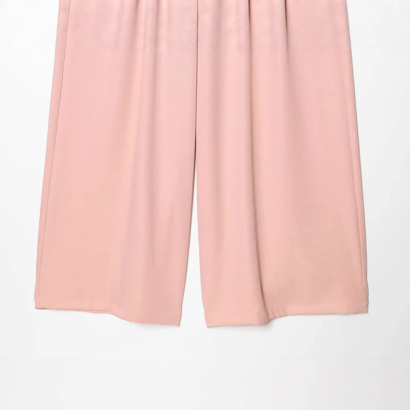 Damen Hochtaillierte Palazzo-Hose mit weitem Bein und Leistentaschen Nord Taschen