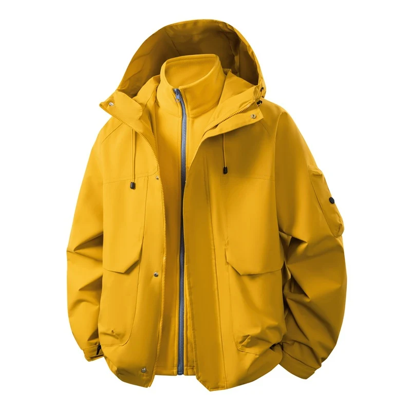 Unisex zweilagige Softshell-Parka mit herausnehmbarem Fleece-Innenlayer, Kapuze und Utility-Taschen Nord Taschen