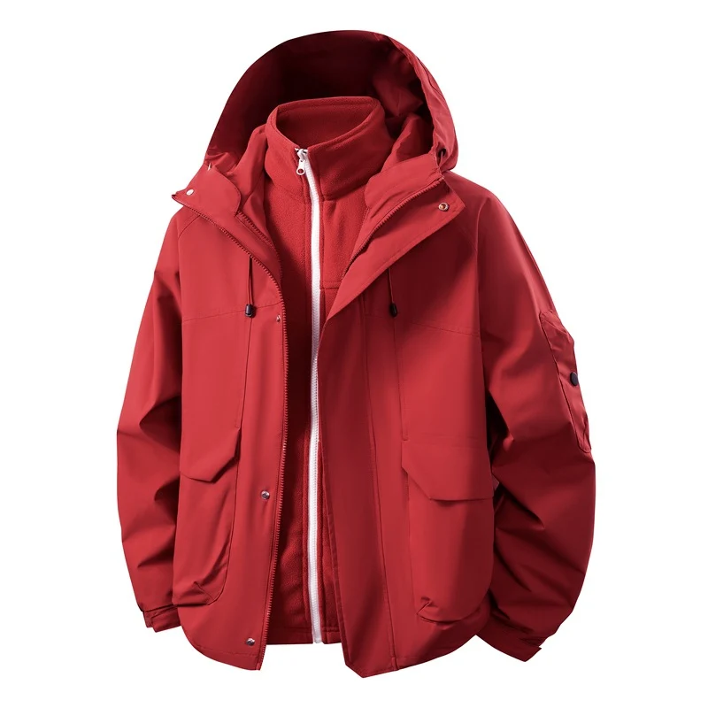 Unisex zweilagige Softshell-Parka mit herausnehmbarem Fleece-Innenlayer, Kapuze und Utility-Taschen Nord Taschen