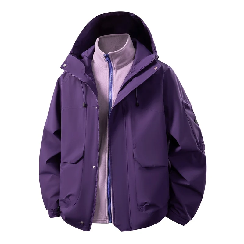Unisex zweilagige Softshell-Parka mit herausnehmbarem Fleece-Innenlayer, Kapuze und Utility-Taschen Nord Taschen