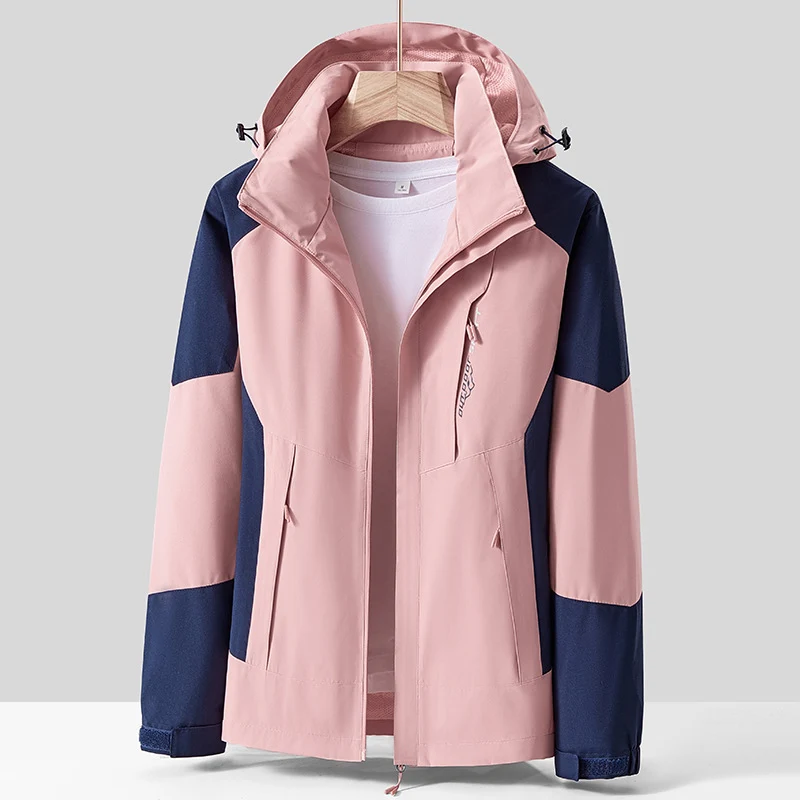 Unisex Atmungsaktive Softshell-Outdoorjacke im Colorblock-Design mit regulierbarer Kapuze und verdecktem Zweiwege-Reißverschluss Nord Taschen