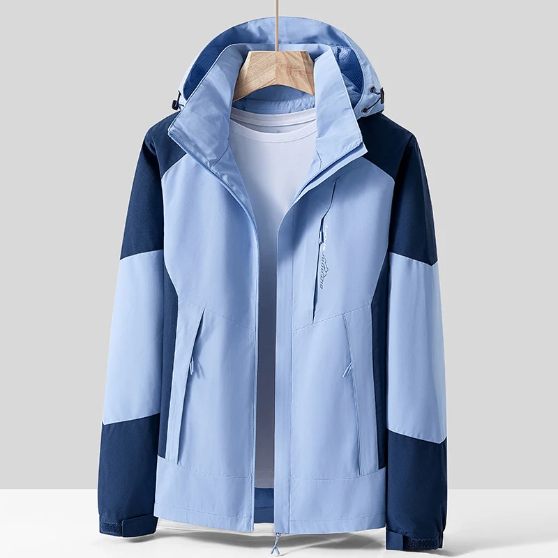 Unisex Atmungsaktive Softshell-Outdoorjacke im Colorblock-Design mit regulierbarer Kapuze und verdecktem Zweiwege-Reißverschluss Nord Taschen