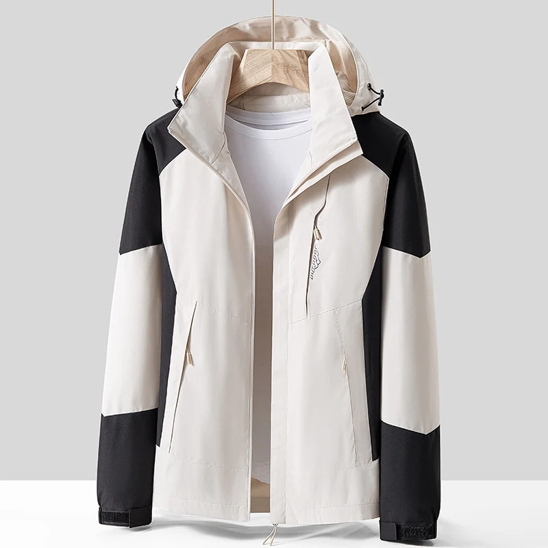 Unisex Atmungsaktive Softshell-Outdoorjacke im Colorblock-Design mit regulierbarer Kapuze und verdecktem Zweiwege-Reißverschluss Nord Taschen